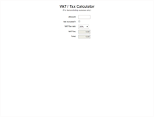 Tablet Screenshot of jquery-vat-calculator.ssdtutorials.com